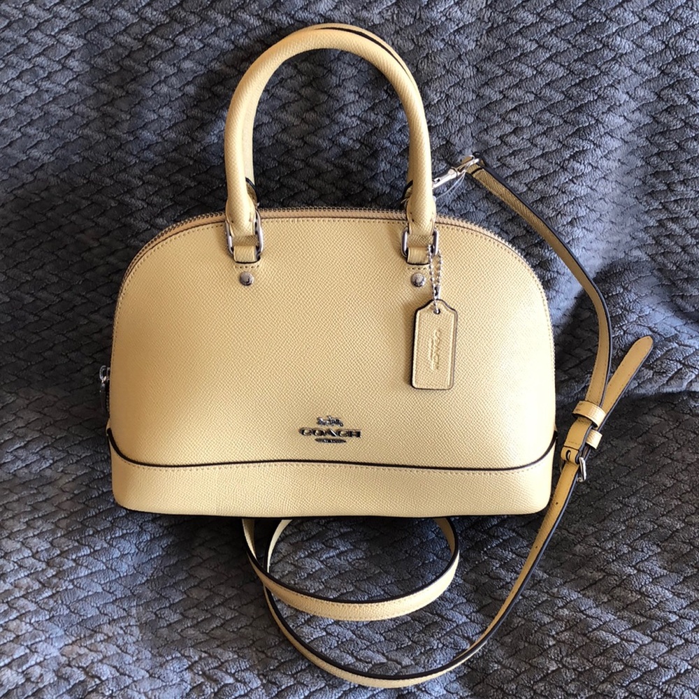Small Coach Satchel in Buttery Yellow